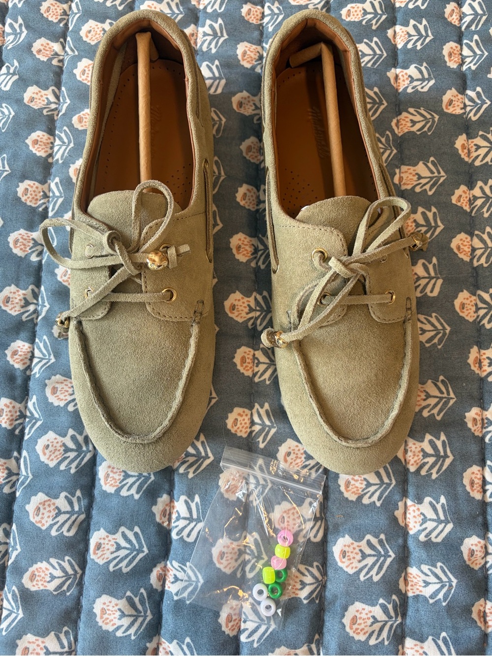 Madewell Jamie Boat Shoe Pale Fatigue Leather Size 9 NWOB Sold Out - Picture 5 of 8